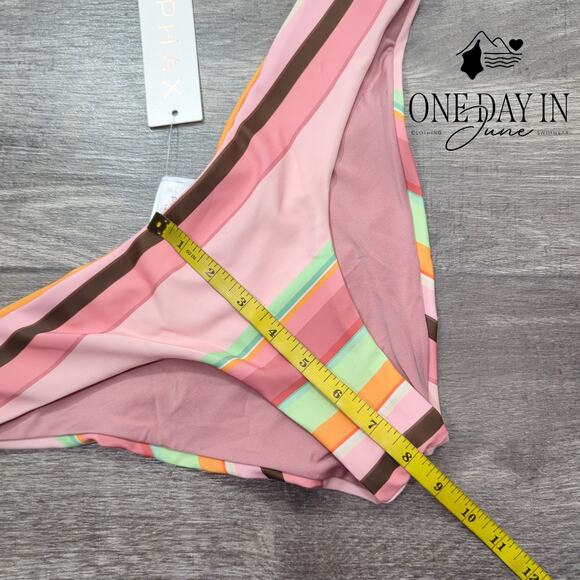 Phax Striped Cheeky Bikini Bottom Size M - Picture 4 of 5